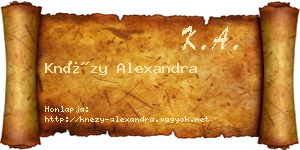 Knézy Alexandra névjegykártya